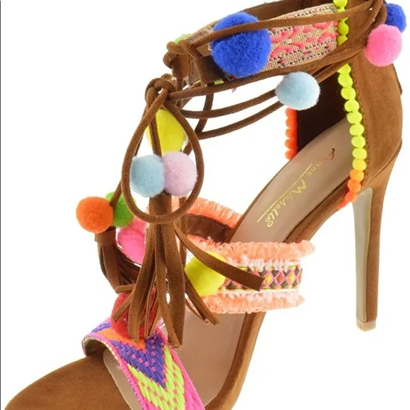 Anne Michelle Sandals Brown New In Box! - Picture 2 of 3